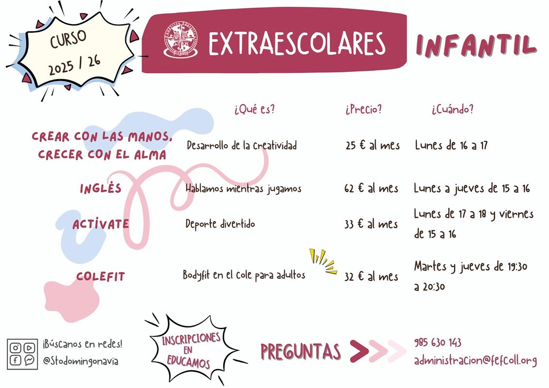 Imagen de OFERTA EXTRAESCOLARES 25-26